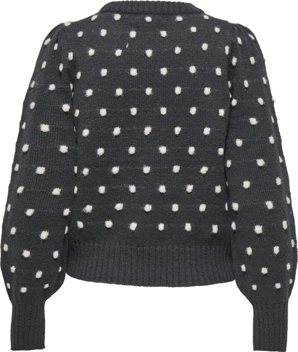 Immagine prodotto JdY Vestibilità regolare Collo alto Polsini lunghi Maniche a sbuffo Pullover Maglione in maglia (L)