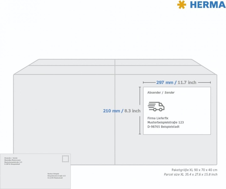 Produktbild Herma Transparente Inkjet Etiketten A4