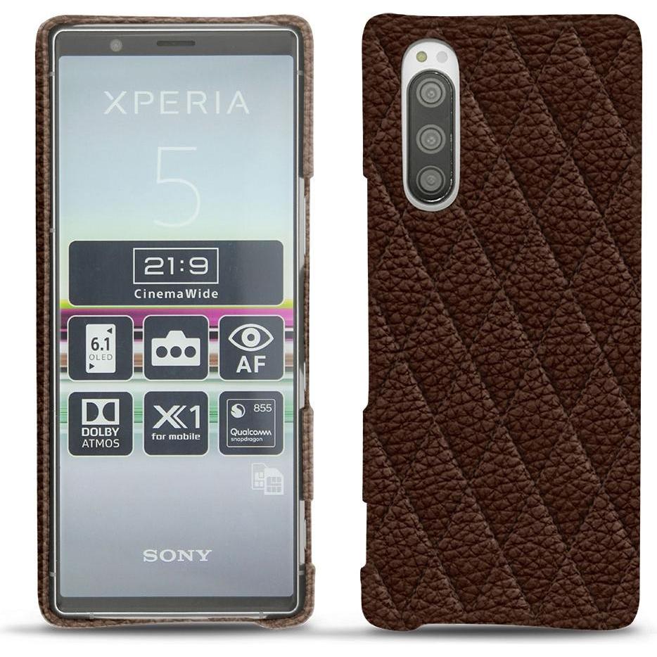 Thumbnail - Noreve Lederschutzhülle (Sony Xperia 5), Smartphone Hülle, Braun