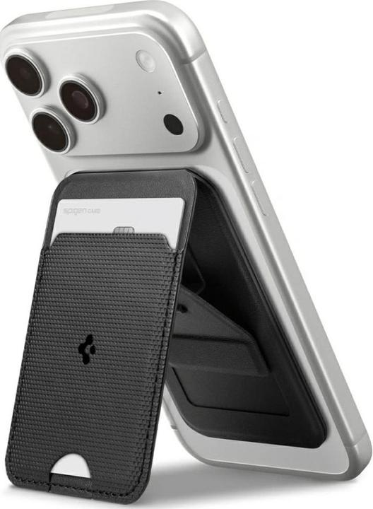 Actual product image Spigen Slim Fold (Mag Fit) | S314-3 MagSafe Card Holder Black