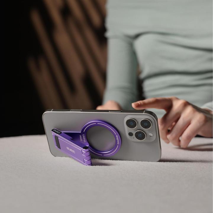 Immagine prodotto Ulanzi MA60 Mini MagSafe-Tripod Foldable - Purple (Metallo)