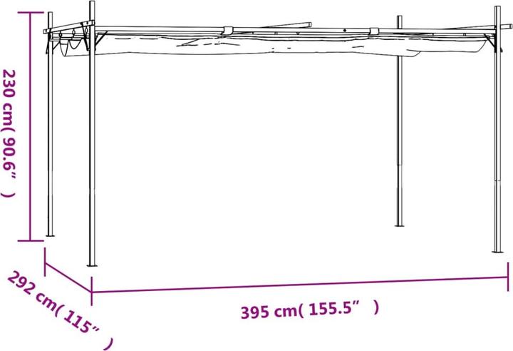 Actual product image vidaXL Gutja (395 cm, 292 cm)