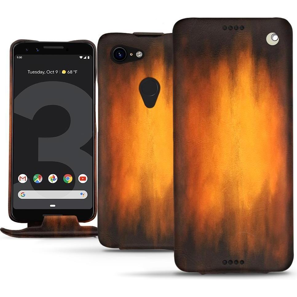 Noreve Lederschutzhülle vertikal (Google Pixel 3), Smartphone Hülle, Violett