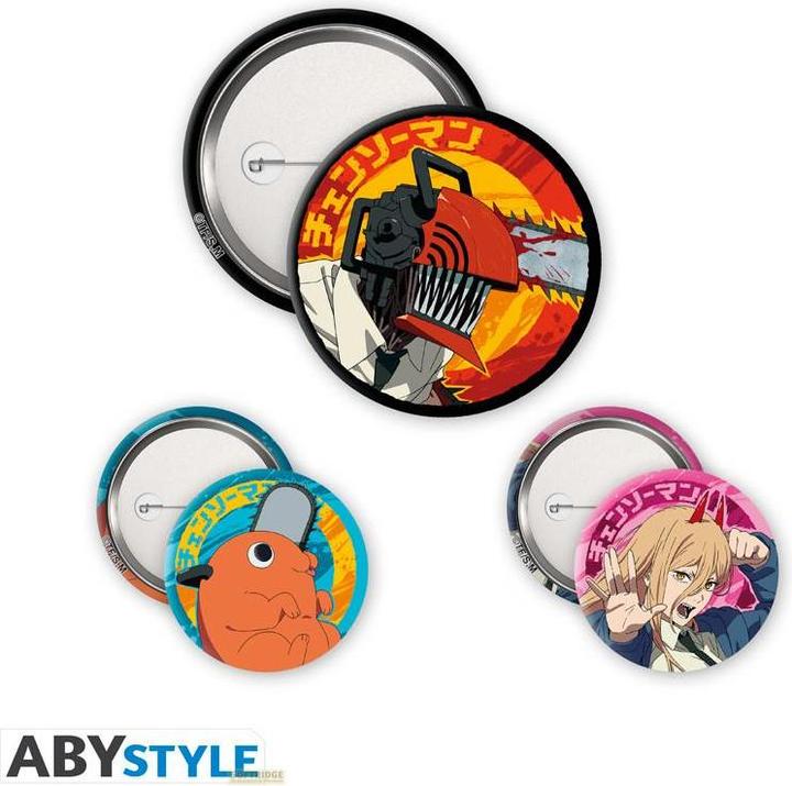 Image du produit ABYstyle CHAINSAW MAN - Badge Pack - Denji, Devil, Pochita X4