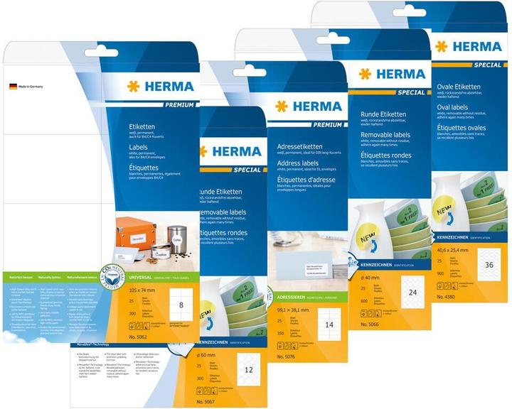 Produktbild HERMA Ablösbare Etiketten A4