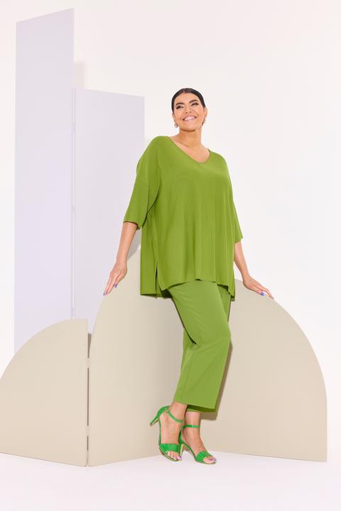 Produktbild Ulla Popken Pullover, Oversized, V-Ausschnitt, Halbarm (46, 48)