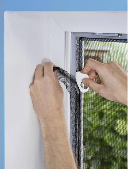 Actual product image tesa Insect screen COMFORT for windows, with Velcro tape, self-adhesive, without drilling (130 x 150 cm)