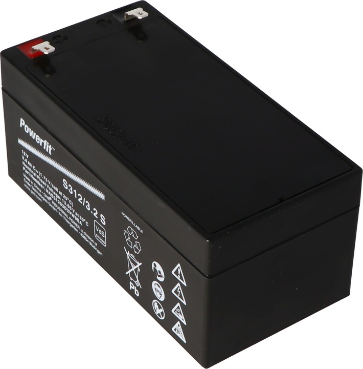 Actual product image Exide Battery Powerfit S312/3.2S lead acid battery, connector 4.8mm, VDS (12 V, 3.20 Ah)