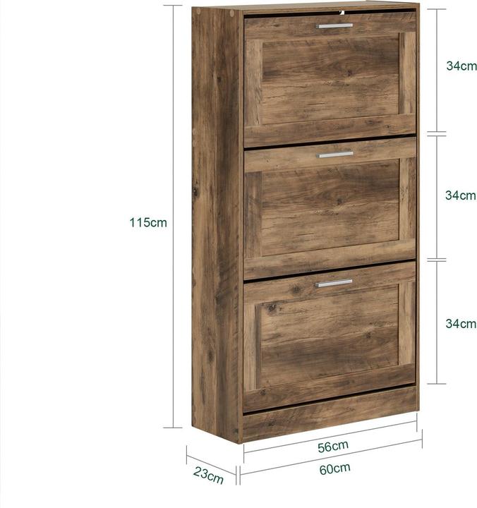 Immagine prodotto SoBuy Ribaltina per scarpe (60 x 115 x 23 cm)