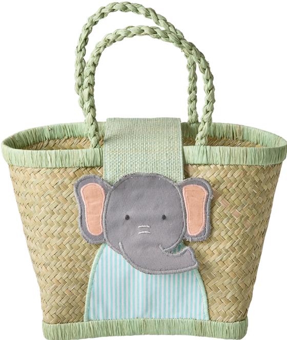 Produktbild Rice - Raffia Kids Bag with Elephant Closing - (KIBAG-ELEP)