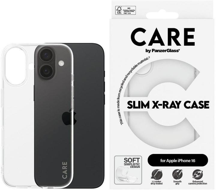 Actual product image PanzerGlass CARE by ® Fashionable Case Transparent X-Ray Soft Basic iPhone '24 6.1" (Apple iPhone 16)