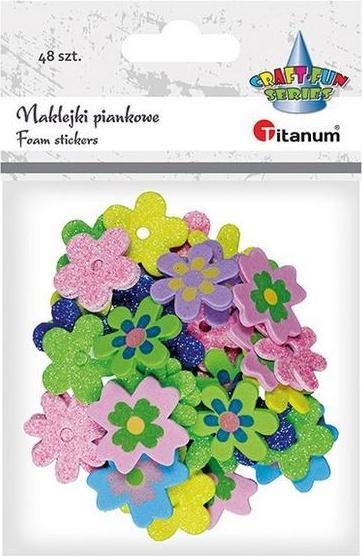 Produktbild Titanum Schaumstoff-Blumenaufkleber 27/28/30 mm Mix 48 Stk