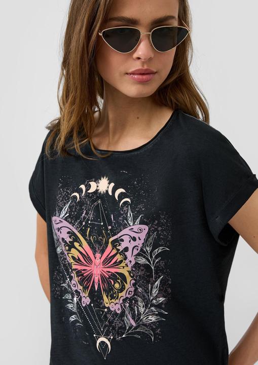 Produktbild s.Oliver T-Shirt Oversize-Shirt mit Frontprint (M)