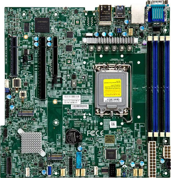 Supermicro Carte mère X13SCH-F micro-ATX Socket 1700 DDR5-only Bulk (LGA 1700, Intel C266, mATX)