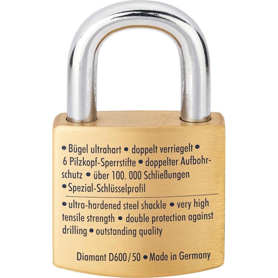 Thumbnail - Burg Wächter, Vorhängeschloss, Vorhängeschlösser D 600 Diamant