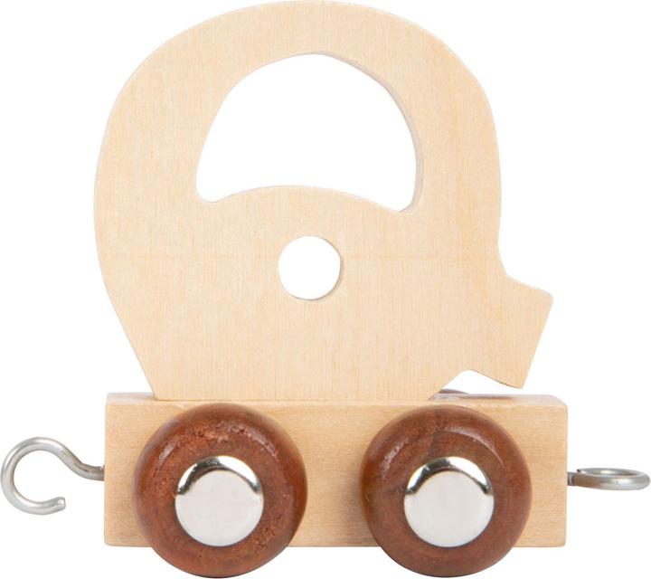 Actual product image small foot - Holzbuchstabenzug - Q - 12 Stück