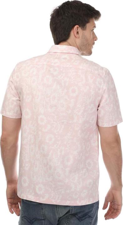 Actual product image Ted Baker Mens Flaisby Floral Linen Blend Short-Sleeved Shirt (M)
