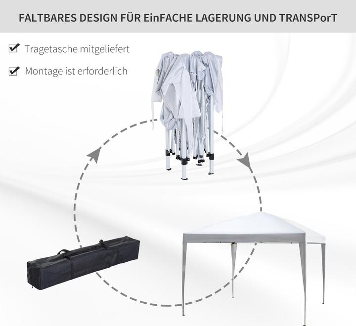 Actual product image Outsunny Folding pavilion with carrier bag (300 cm, 295 cm)