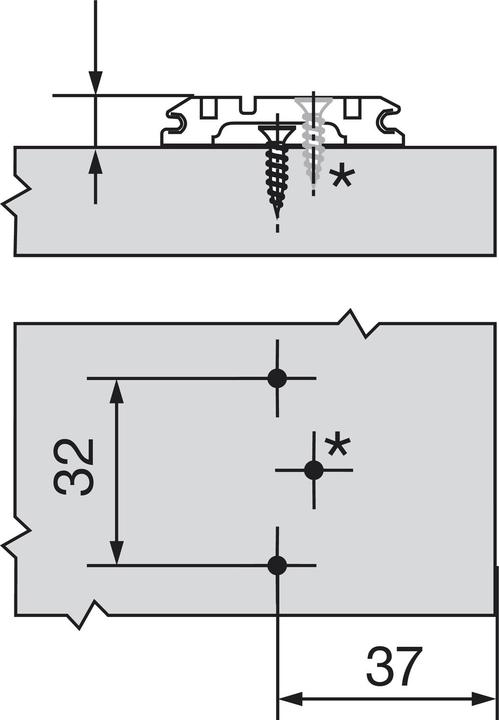 Produktbild Blum Kreuzmontageplatten CLIP Eckmontage