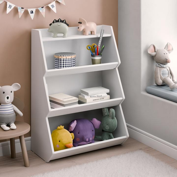 Produktbild VCM Holzregal stehend | platzsparendes Kinder Regal | Masse: H. 160 x B. 103 x T. 23 cm | (63 x 35 x 89 cm)