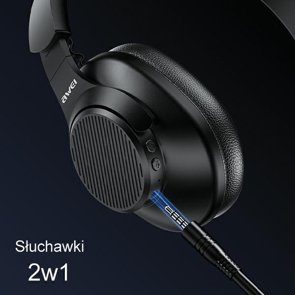 Actual product image Awei słuchawki nauszne A997 Pro ANC Bluetooth czarny/black (ANC, 24 h, Wireless)