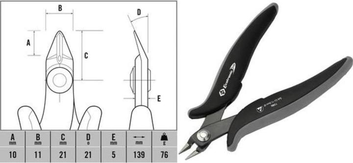 Produktbild C.K Magma ESD Printzange ohne Facette 13 (139 mm)