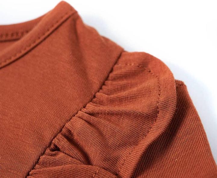 Immagine prodotto vidaXL Camicia da bambino a maniche lunghe Cognac 116,Materiale: 95 % cotone. 5 (116)