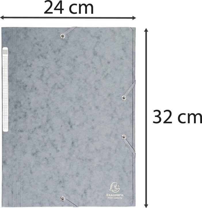 Produktbild Exacompta Gummibandmappe A4 Grau (A4, 1x)