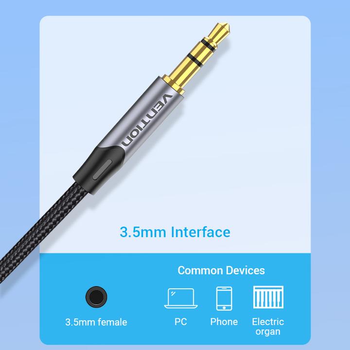Produktbild Vention 3.5mm Klinke – 6.3mm Klinke (1.50 m, 3.5mm Klinke (AUX))