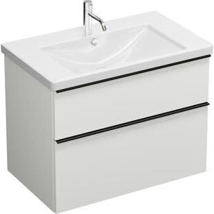 burgbad, Badmöbelset, Eqio Keramik-Waschtisch inklusive Waschtischunterschrank, Breite 830 mm