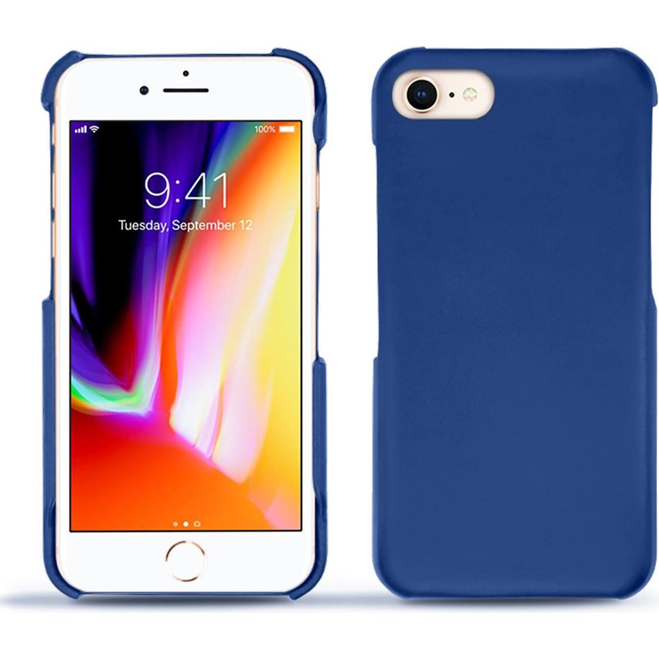 Thumbnail - Noreve Lederschutzhülle (Apple iPhone 8), Smartphone Hülle, Blau