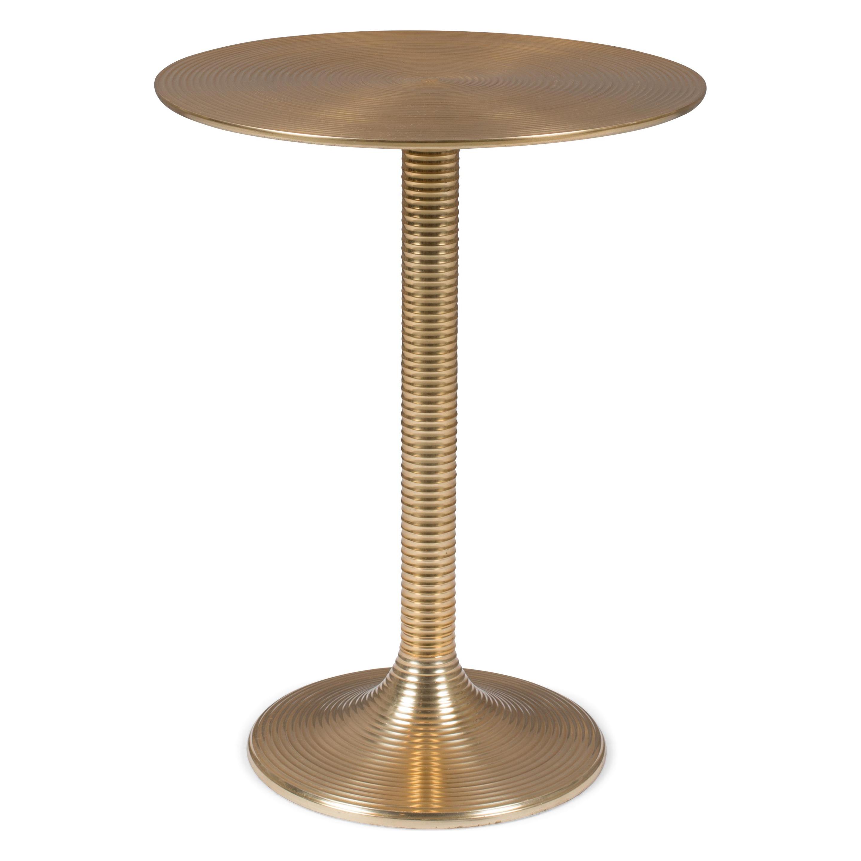 Bold Monkey, Salontafel, Hypnotiserende Ronde Bijzettafel Goud (48 X 37 Cm)