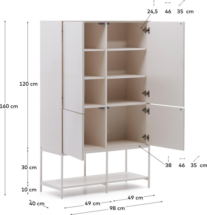Produktbild Kave Home Vedrana (40 x 97.5 x 160 cm)