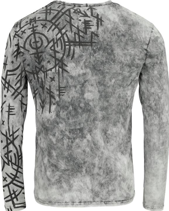 Produktbild Black Premium Longsleeve With Runes Print (M)