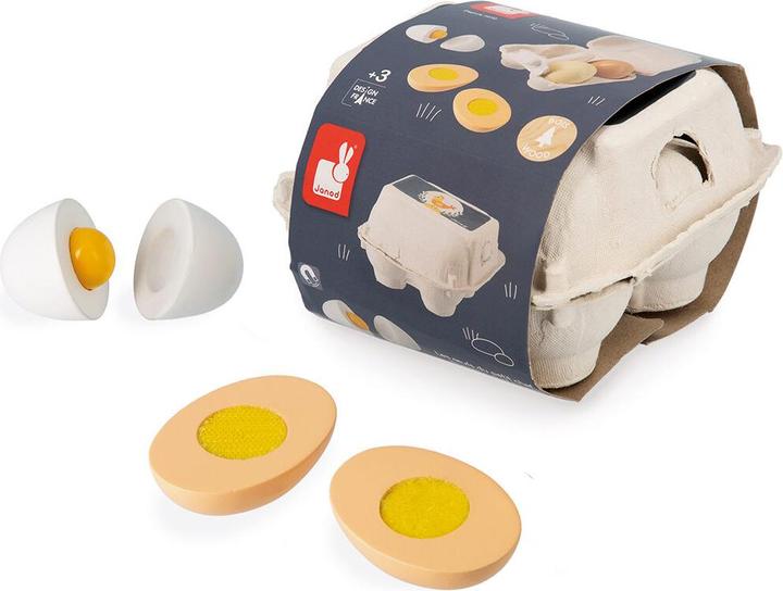 Produktbild Janod Set Eier aus Holz