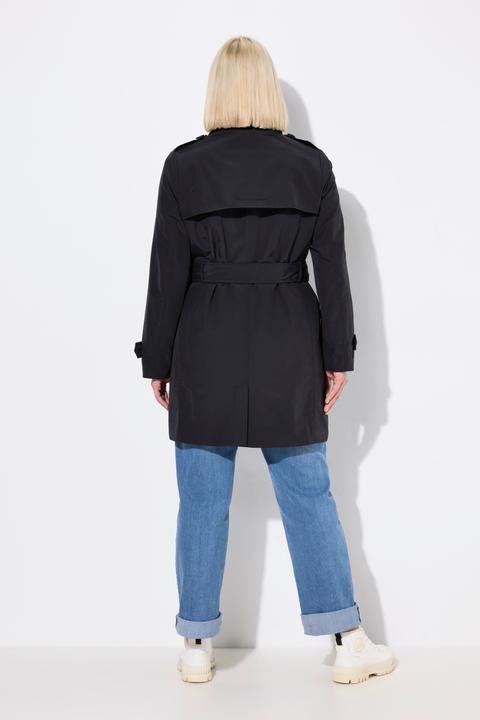 Produktbild Ulla Popken Trenchcoat, A-Linie, Hemdkragen, Bindegürtel (42, 44)