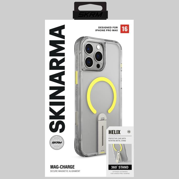 Immagine prodotto Skinarma Case Helix for iPhone 16 Pro Max Magnetic Charging 360 Rotating Stand transparent (Apple iPhone 16 Pro Max)
