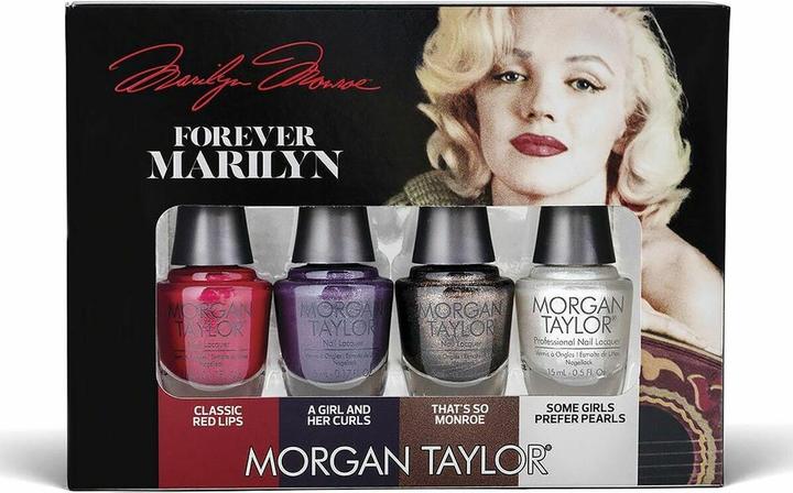 Produktbild Morgan Taylor FOREVER MARILYN set 4 pz (Some girls prefer pearls, That's so Monroe, Classic red lips, A girl and her curls, Farblack)