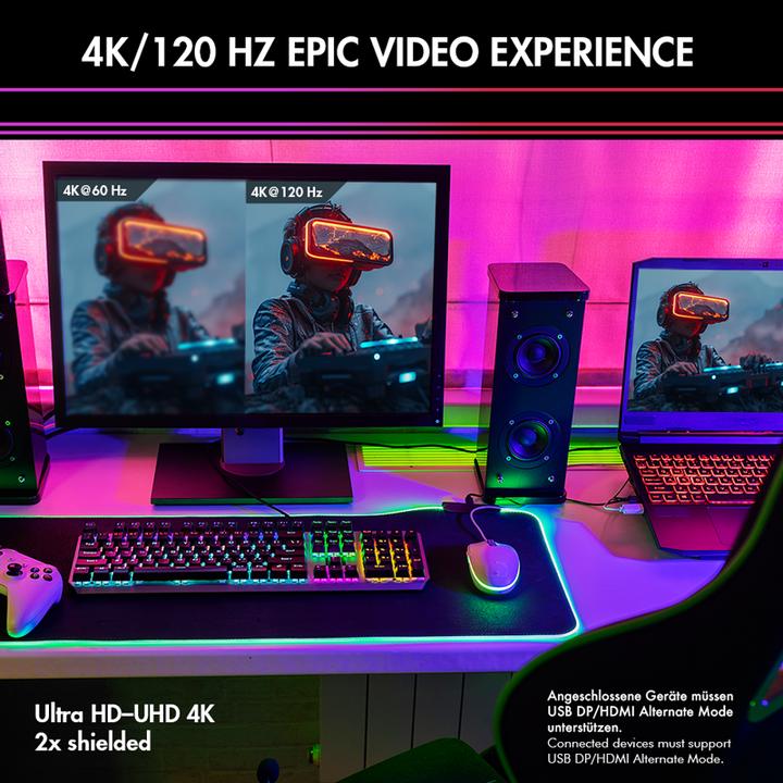 Produktbild LogiLink USB Typ C — DisplayPort (3 m)