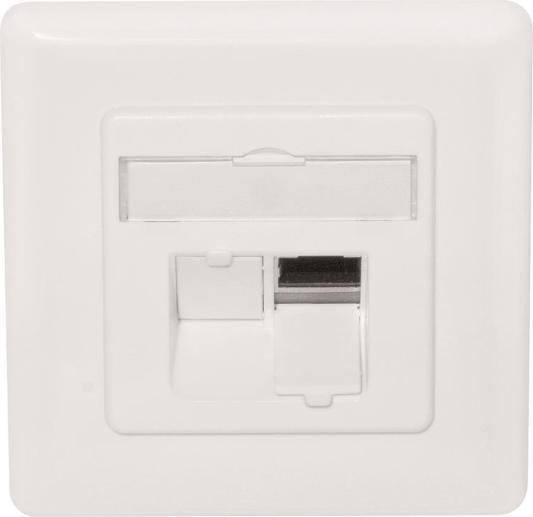Actual product image Cobinet 114950 Junction box 2xRJ45 LS IPS 250 UP Kl.E PL lateral RAL9010