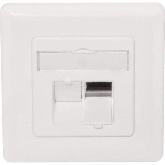 Cobinet, Steckdose, 114950 Anschlussdose 2xRJ45 LS IPS 250 UP Kl.E PL seitlich RAL9010