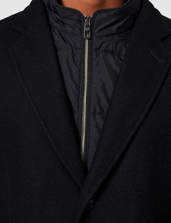 Actual product image Bugatti Men's Wool Coat with Flexcity Stretch, Modern Fit, Zip Closure