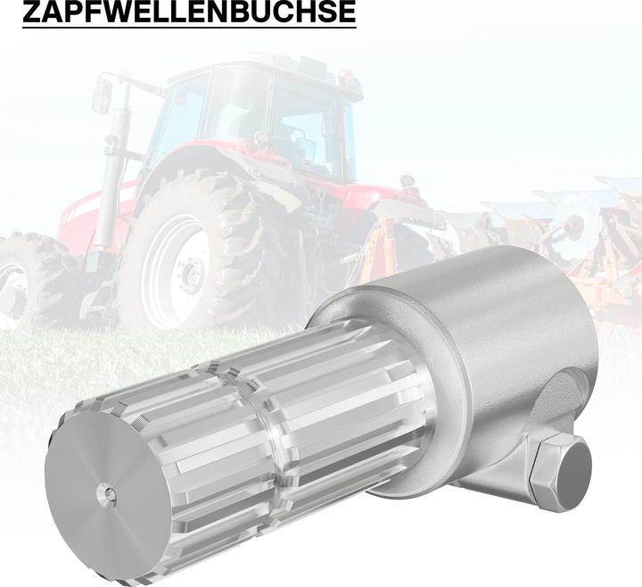 Image du produit Wiltec Manchon Prise de force Cardan 175mm Logement pour arbre cannelé 1 3/4" 6D Sortie 1 3/4" 20 (Accessoires pour tracteurs)