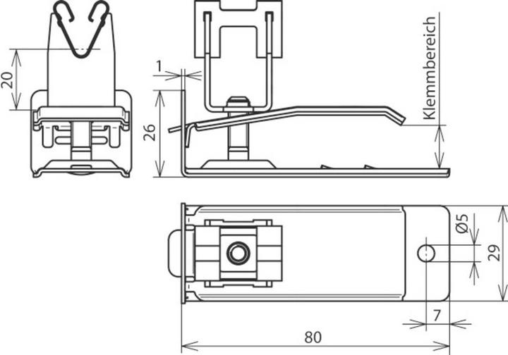 Actual product image Dehn Roof conductor holder f. roof wall panels 206389