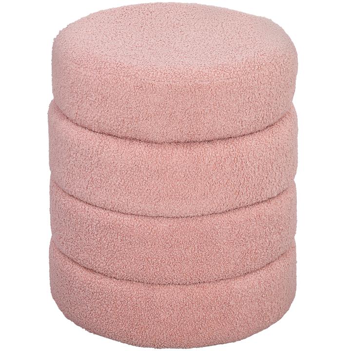 Actual product image Homcom Fusshocker Polyester, Schaumstoff Rosa