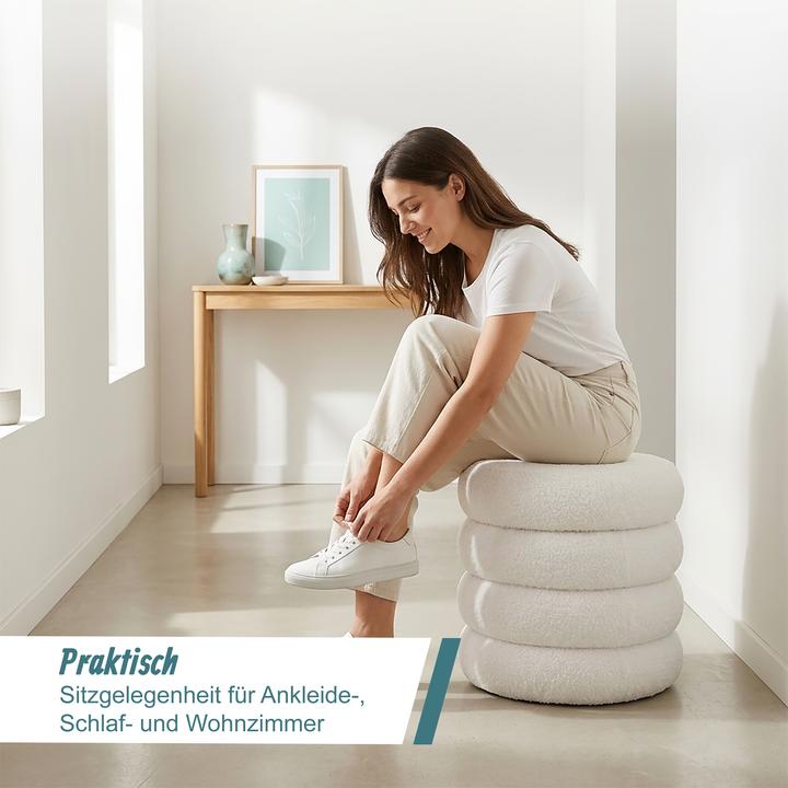 Produktbild Relaxdays Teddyfell-Hocker