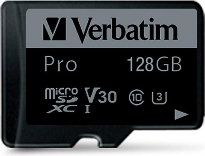 Immagine prodotto Verbatim Pro U3 (128 GB, microSDXC, U3, UHS-I)