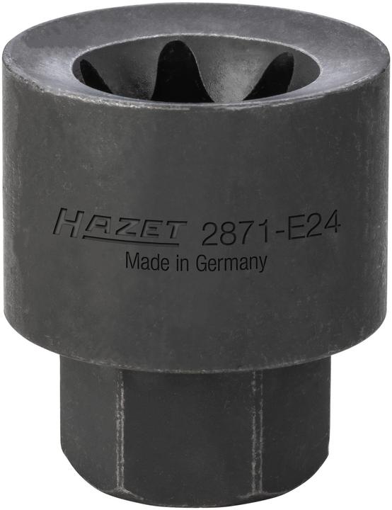 Produktbild HAZET Bremssattel TORX Einsatz 2871-E24 ∙ Aussen-Sechskant 22 mm ∙ Aussen TORX Profil ∙ E24