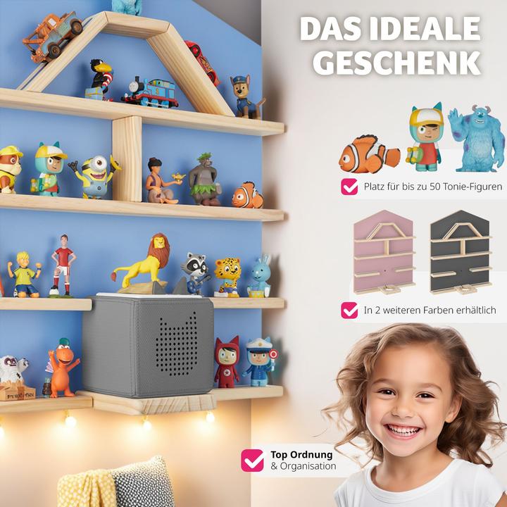 Actual product image tectake Scaffale da parete Mylittle Story per fino a 50 Tonies