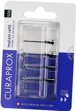 Produktbild Curaprox CPS 508 Implant refill 4x schw (4 x, 4 mm)